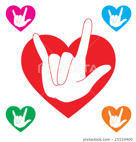 Hand in I love you sign 25559400