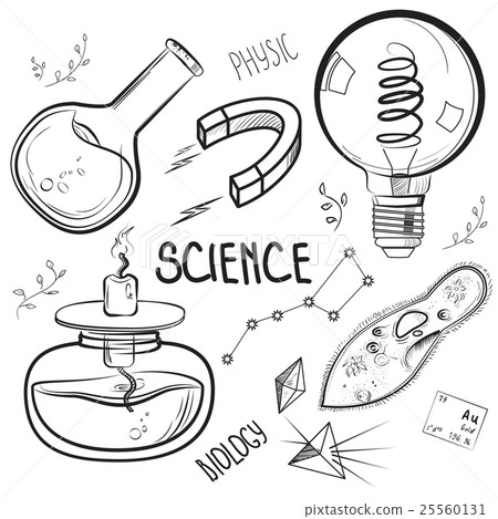 Hand drawn science set Hand drawn science set 25560131