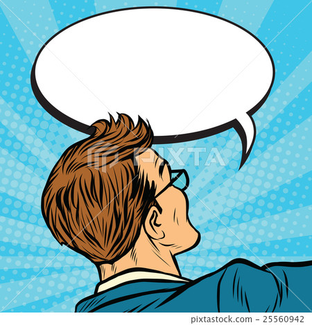 Man back says comic bubble 25560942