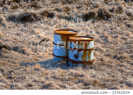 Several barrels of toxic waste 25562634