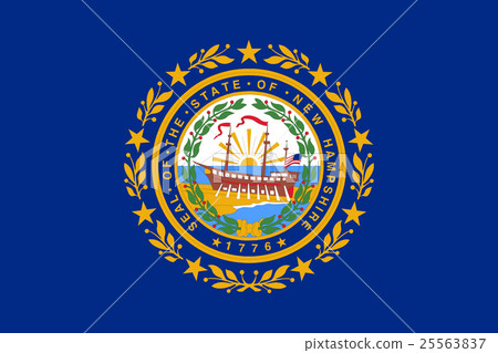 Flag of New Hampshire correct size illustration 25563837