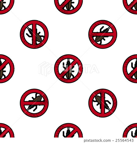 Insects flat icons pattern 25564543