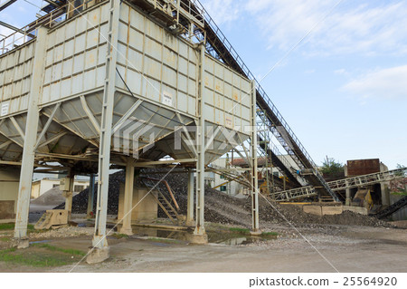 Stone quarry with silos Stone quarry with silos 25564920