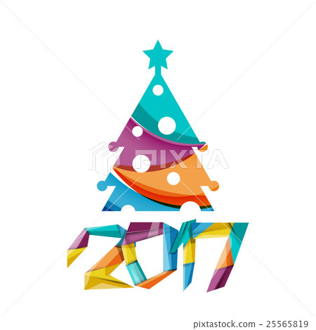 Happy New Year and Chrismas holiday greeting card 25565819