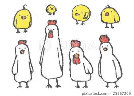 Rooster New Year's card material Rooster New Year's card material 25567209