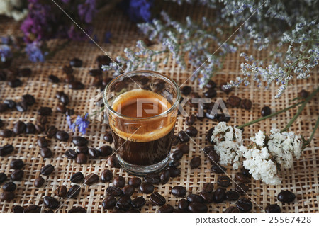 hot coffee on coffe mug hot coffee on coffe mug 25567428