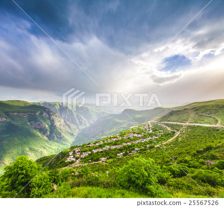 landscape with green mountains 25567526