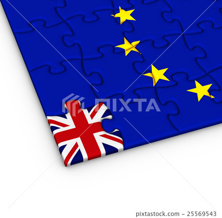 puzzle with the flag of Great Britain and Europe puzzle with the flag of Great Britain and Europe 25569543