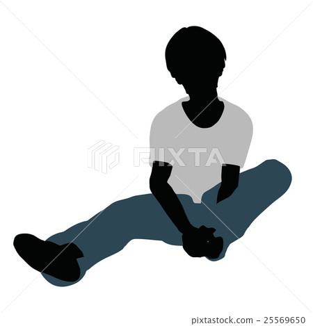 boy silhouette in Happy Talk Pose boy silhouette in Happy Talk Pose 25569650