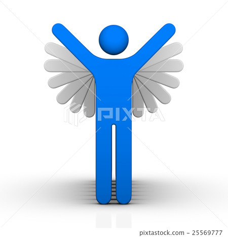 man symbol with many hands 25569777