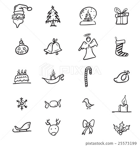 Christmas and Santa cartoon drawing Christmas and Santa cartoon drawing 25573199