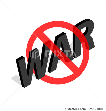 No war sign icon in isometric 3d style No war sign icon in isometric 3d style 25573801