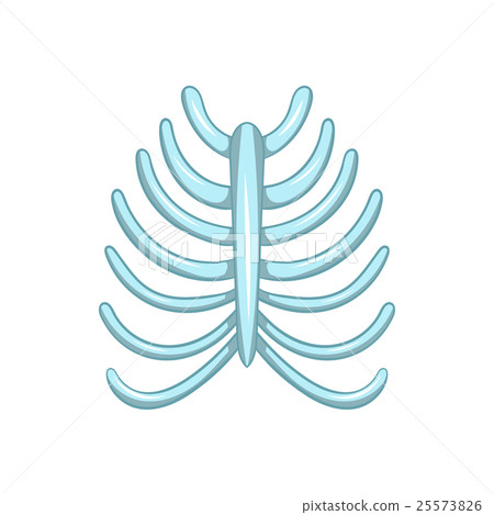 Ribs icon, cartoon style Ribs icon, cartoon style 25573826