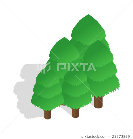Trees icon in isometric 3d style 25573829