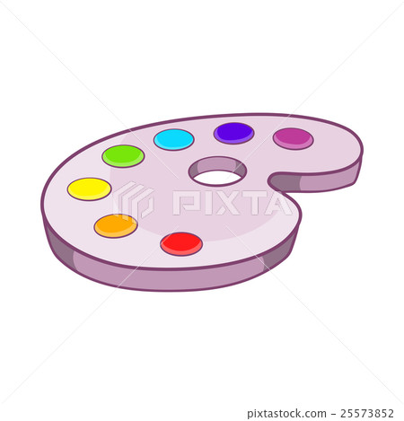 Palette of colors icon, cartoon style 25573852