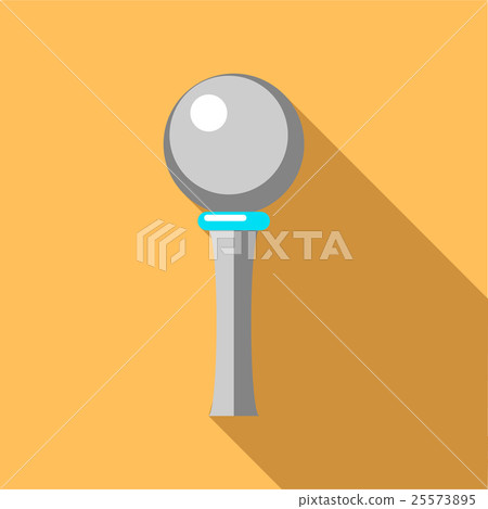 Golf ball on a tee icon, flat style Golf ball on a tee icon, flat style 25573895