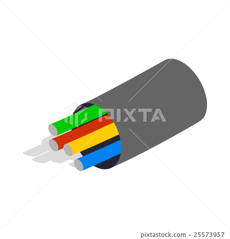 Electric cabel icon, isometric 3d style 25573957