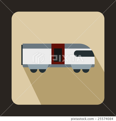 Swiss mountain train icon, flat style Swiss mountain train icon, flat style 25574084