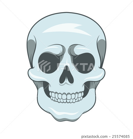 Skull icon, cartoon style 25574085