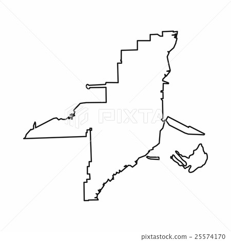 Florida map icon, outline style Florida map icon, outline style 25574170