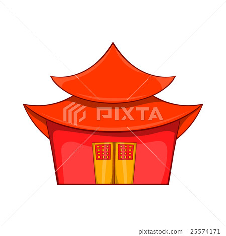 Chinese pagoda icon in cartoon style Chinese pagoda icon in cartoon style 25574171