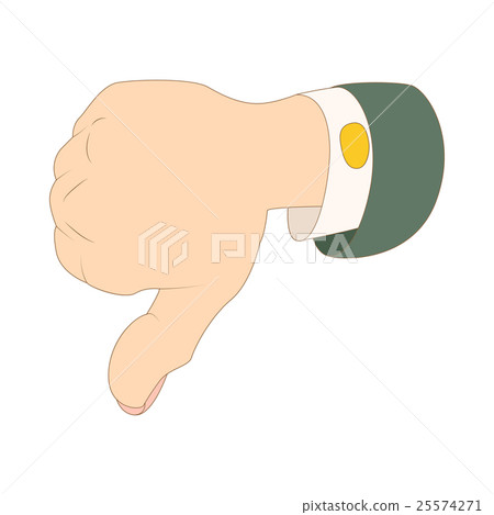 Thumb down dislike icon, cartoon style 25574271