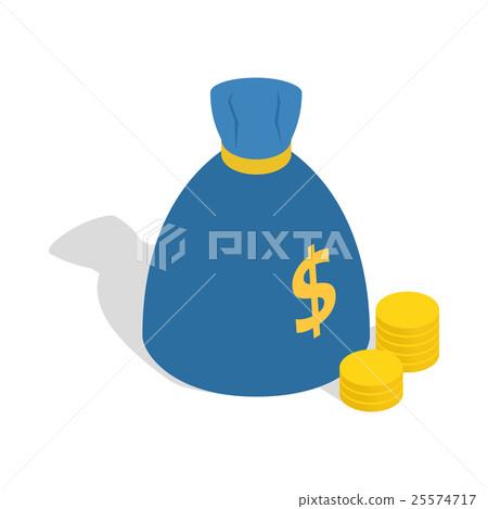 Bag of money icon, isometric 3d style 25574717