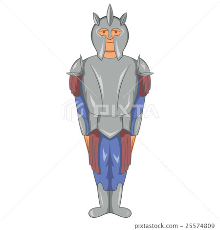 Medieval knight icon in cartoon style 25574809