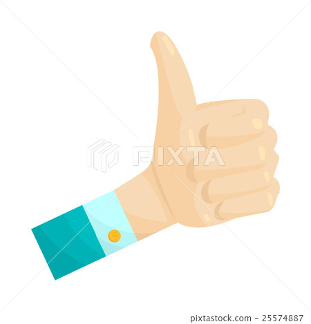 Thumb up gesture icon, cartoon style Thumb up gesture icon, cartoon style 25574887