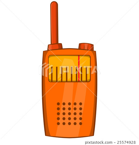 Orange portable handheld radio icon 25574928
