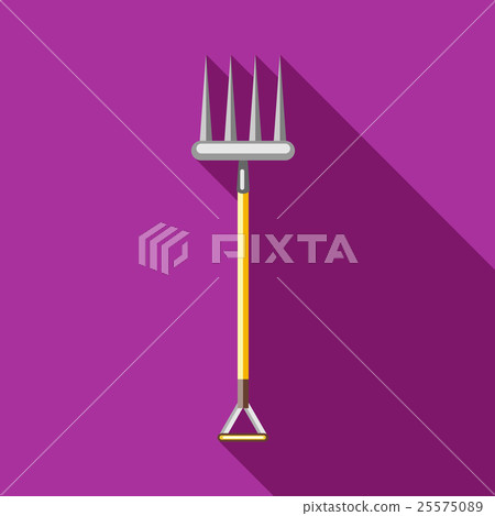 Pitchfork icon in flat style 25575089
