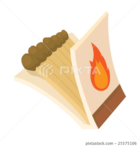 Box of matches icon, cartoon style 25575106