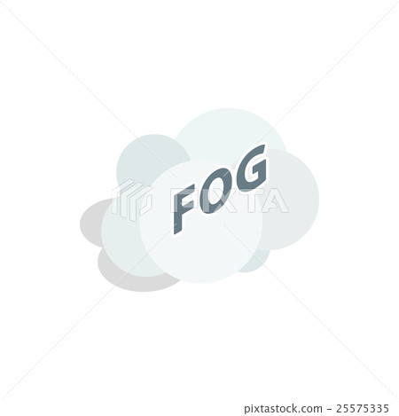 Fog cloud icon in isometric 3d style - Stock Illustration [25575335 ...