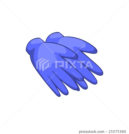 Rubber gloves icon, cartoon style Rubber gloves icon, cartoon style 25575360
