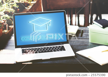 Mortar Board Education Success Icon Concept 25575390