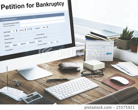 Petition Bankruptcy Debt Loan Overdrawn Trouble Concept 25575921