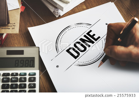 Done Finish Achievement Good Great Sign Concept 25575933