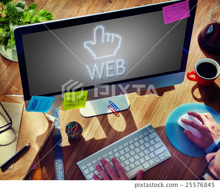 Digital Internet Connection Icon Mouse Pointer Concept Digital Internet Connection Icon Mouse Pointer Concept 25576845
