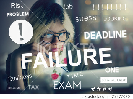 Negative Exam Worried Stressed Graphic Concept Negative Exam Worried Stressed Graphic Concept 25577020