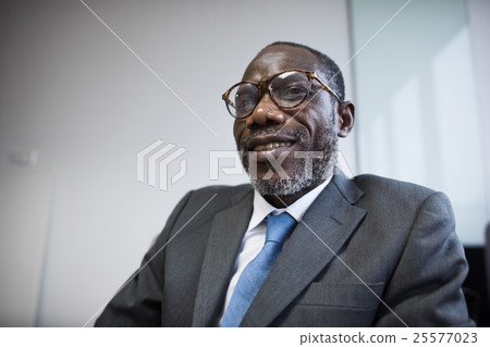 African Descent Businessman Contemplation Concept African Descent Businessman Contemplation Concept 25577023