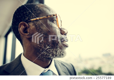 African Descent Businessman Contemplation Concept 25577189
