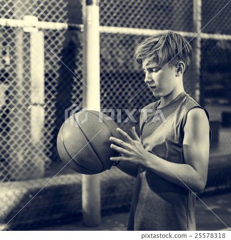 Basketball Athlete Sport Skill Playing Exercise Concept 25578318