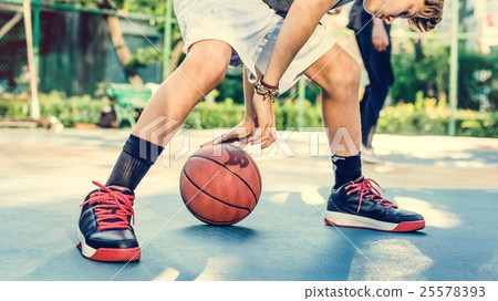 Basketball Athlete Sport Skill Playing Exercise Concept 25578393