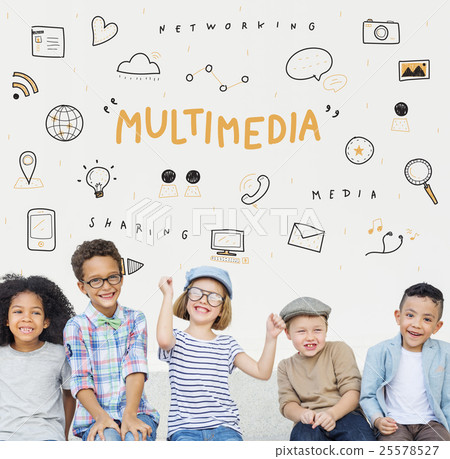 Networking Media Sharing Icons Graphic Concept Networking Media Sharing Icons Graphic Concept 25578527