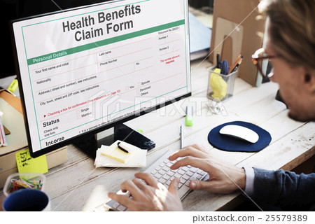 Health Benefits Claim Benefits Form Concept Health Benefits Claim Benefits Form Concept 25579389
