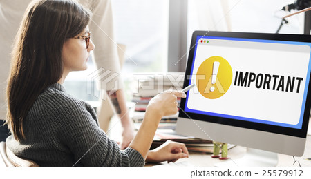 Important Notification Alert Exclamation Point Concept 25579912