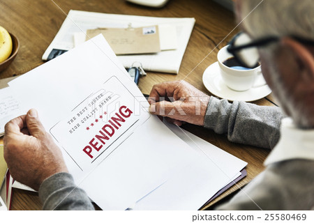 Pending Imported Purchase Business Concept 25580469