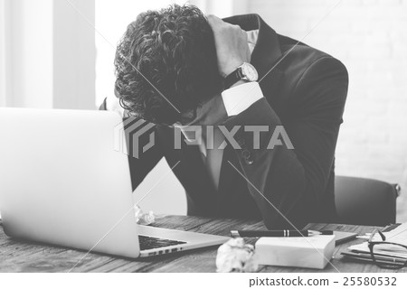 Businessman Leader Stress Meeting Strategy Concept 25580532