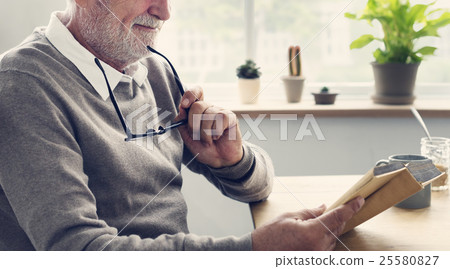 Senior Adult Reading Letter Concept 25580827