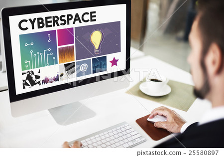 Cyberspace Technology Network Concept 25580897